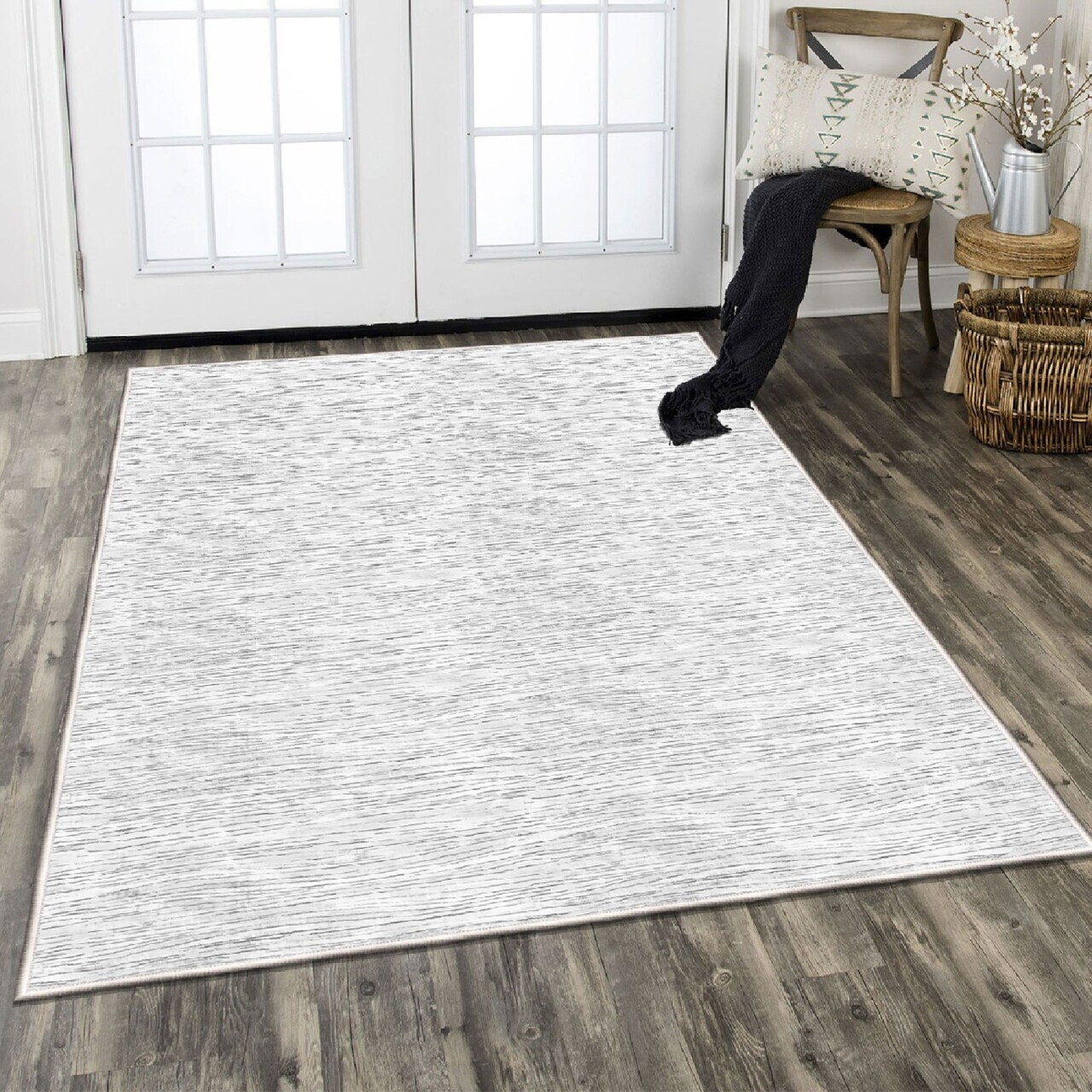Covor Eexfab727-Klm 120x180 cm Bumbac Crem / Gri