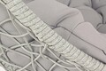 Leagan de gradina/terasa Amirantes, Bizzotto, Ø108 x 198 cm, otel/fibre sintetice, perne din poliester, gri