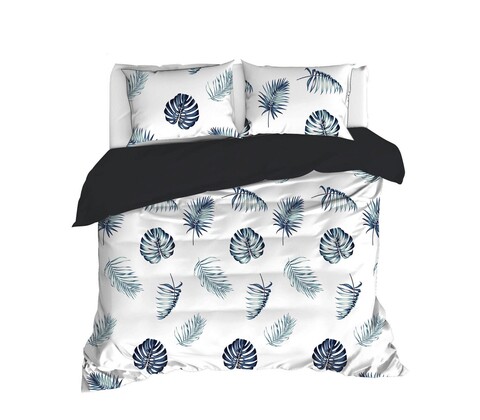 Lenjerie de pat dubla 3 piese, Dominik – White, EnLora Home, Bumbac Ranforce EnLora Home