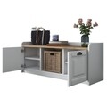 Pantofar, Wren, P2 - 1808, 120 x 45 x 40 cm, pal melaminat, alb/nuc