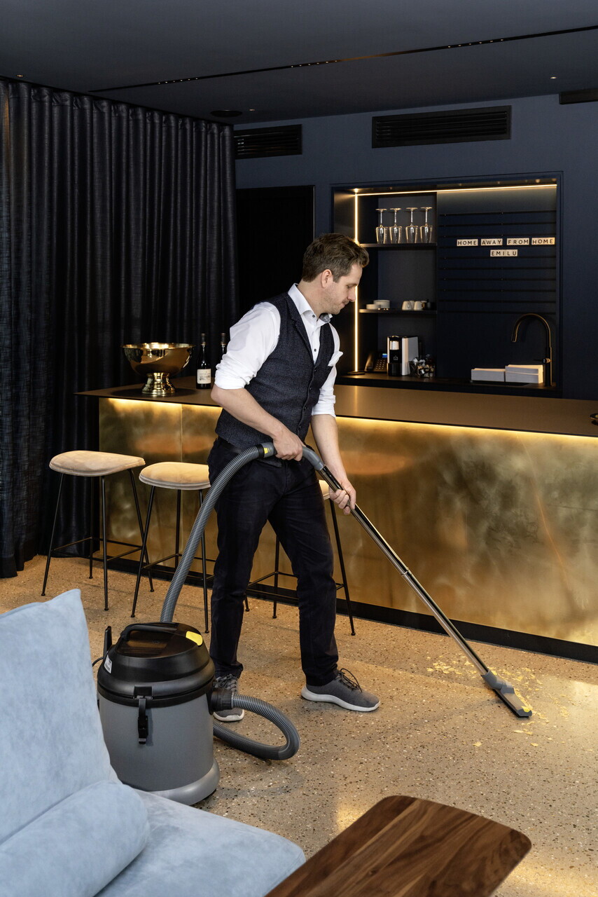 Aspirator umed-uscat profesional NT 27/1 Advanced, Karcher, gri — imaginea 2