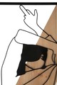 Decoratiune de perete Strip -A, Mauro Ferretti, 50x90 cm, fier/MDF, negru/maro