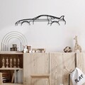 Decoratiune de perete, Toyota Supra Silhouette, Metal, 70 x 15 cm, Negru