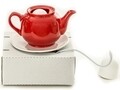 Pendul Happy tea pot, Deco Republic, E27, 1x60W, ceramica, rosu