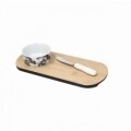 Set platou si tacam Fish & Chips Gourmet, Tognana Porcellane, portelan/inox/plastic, alb/negru/natur