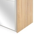 Dulap inalt cu 3 usi culisante, Mira, 271 x 62 x 229 cm, pal/oglinda, sonoma