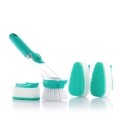 Perie vase cu dozator detergent InnovaGoods Cleasy, capete interschimbabile, 26 cm, 50 ml