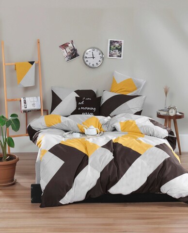 Lenjerie de pat dubla, ufki, enlora home, bumbac ranforce