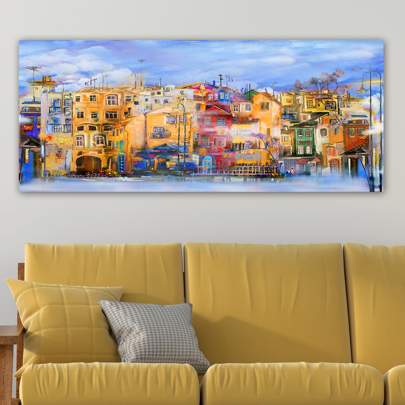 Tablou decorativ, YTY253535548_50120, Canvas, Rama din lemn (grosime 3 cm), Multicolor