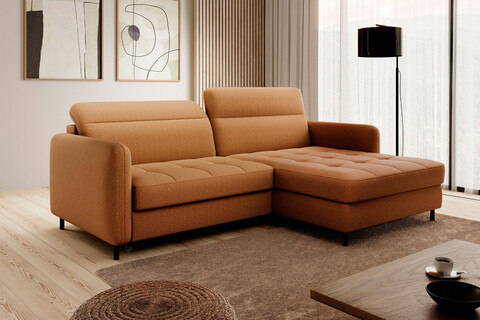 Coltar extensibil dreapta 3 locuri ELTAP, RT-45MAN, Gomsi, 228x165x100 cm, lemn/poliester, mustar