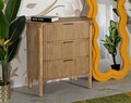 Comoda Goteborg, Mauro Ferretti, 80.5x47x82 cm, lemn de brad/MDF/fier, maro