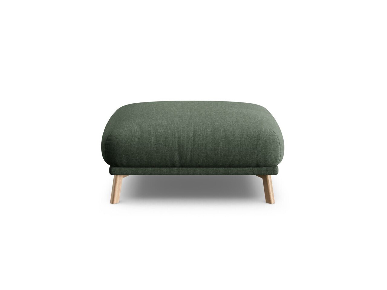 Taburet, Naomi, Micadoni Home, 85x85x41 cm, tesatura structurata, verde muschi