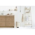 Cos de gunoi cu pedala, Brabantia, Icon Almond, 20 L, inox, crem
