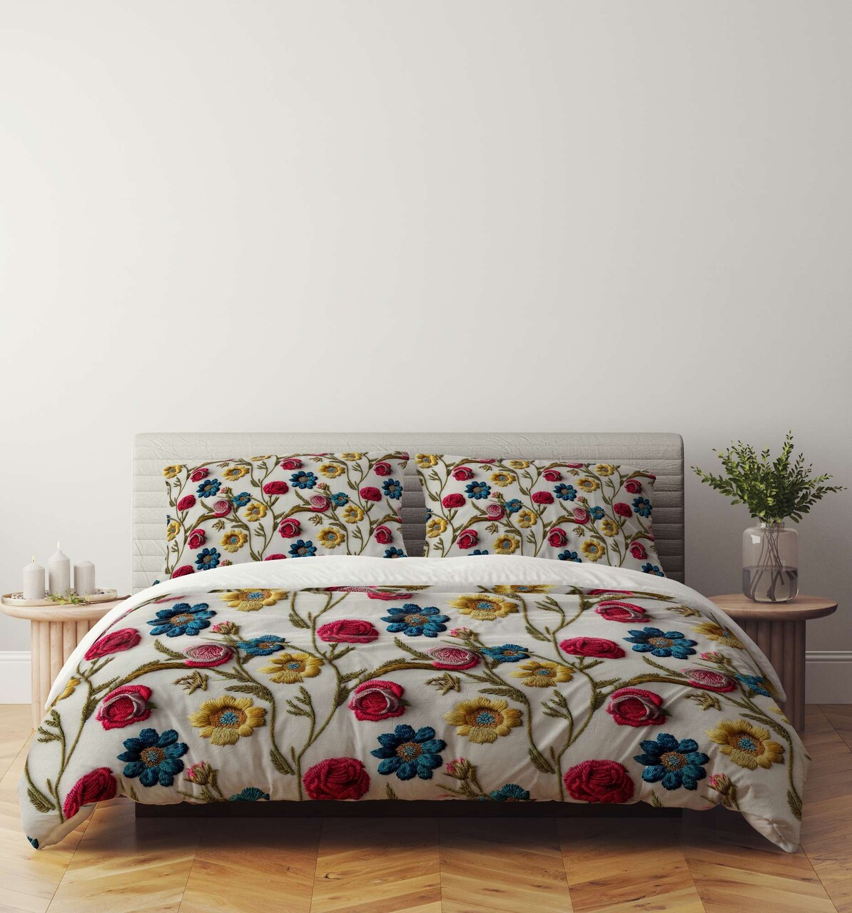 Set husă de pilotă dublă (FR), L'essentiel Maison, FLW_DVT25-17, Multicolor - view 3