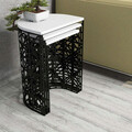 Set masute 3 piese, Hommy Craft, Stil Metal Ferforje, Alb/Negru