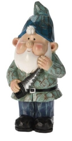 Decoratiune Lawn gnome, H30 cm, poliston, albastru