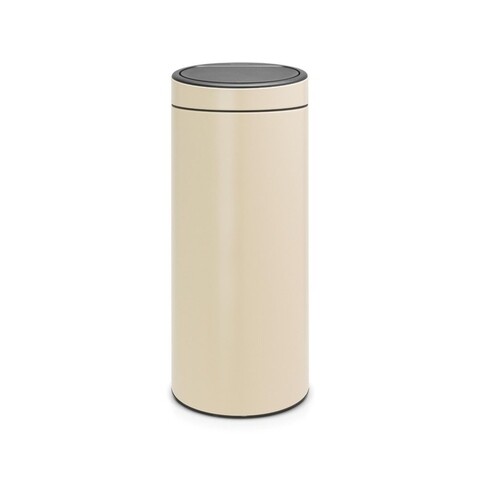 Cos de gunoi, Brabantia, Touch Almond, 115042, 30 L, inox, crem