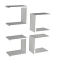 Raft de perete, Asse Home, Base, 30x30x19.6 cm, PAL , Alb