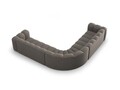 Coltar simetric modular 5 locuri, Lupine-140, Micadoni Home, 309x309x70 cm, tesatura chenille din poliester, gri