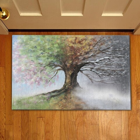 Covoras de intrare Tree seasons, Casberg, 38×58 cm, poliester, multicolor CASBERG