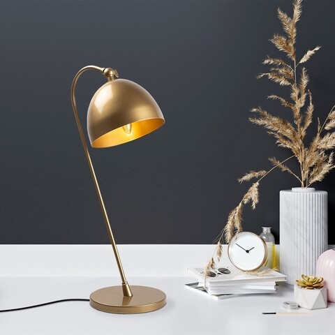 Lampa de masa, acuka - 12291, fulgor, 18 x 26 x 54 cm, 1 x e14, 40w, auriu