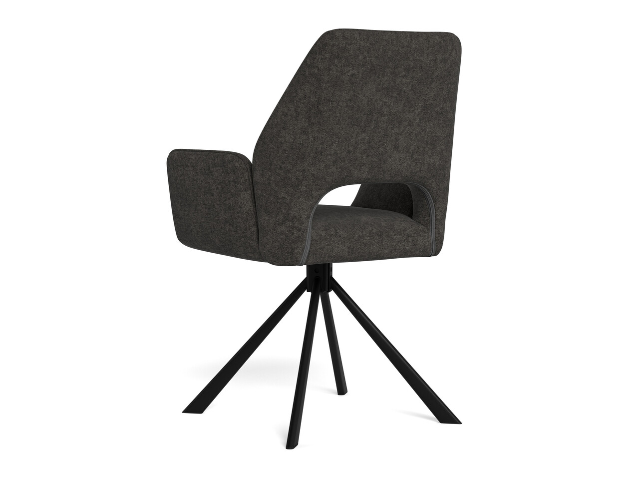 Scaun Graham, Actona, 59x62x87 cm, rotativ, poliester/otel, gri inchis - view 8