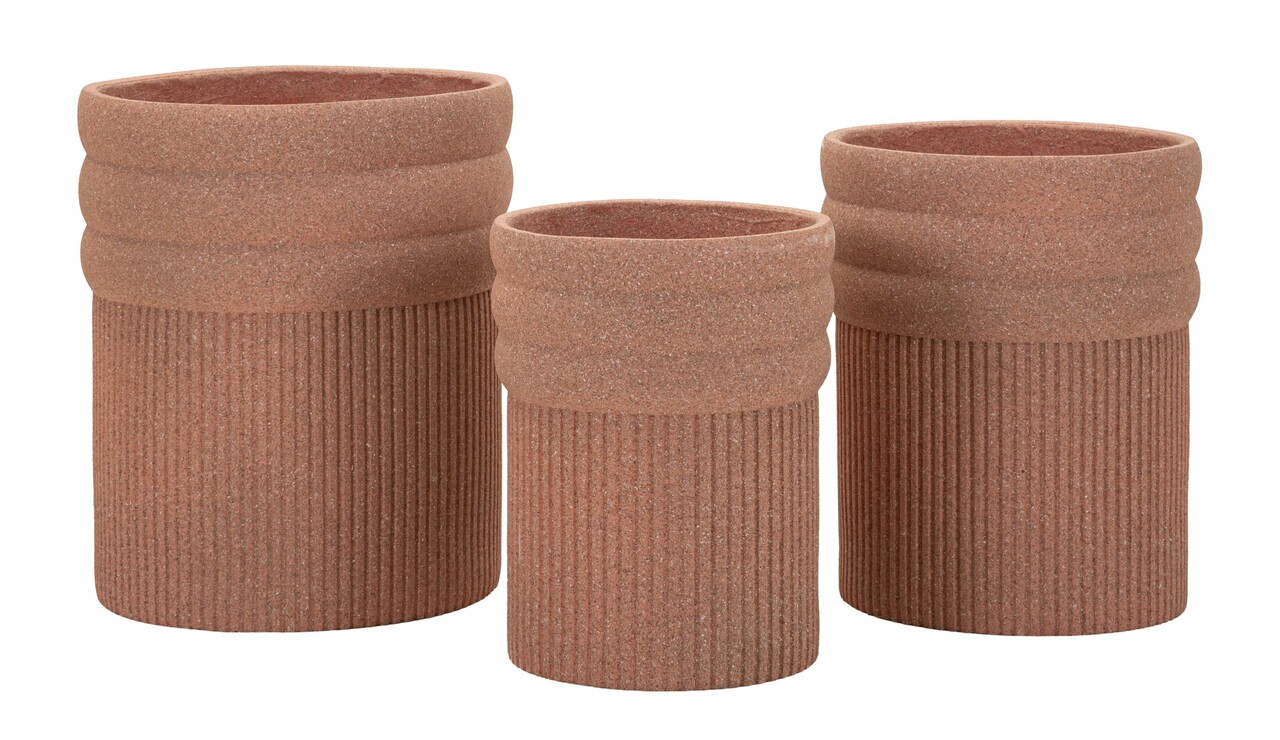 Set 3 ghivece, Mauro Ferretti, Colombia Outdoor, 41.5x50 cm, polirasina, rosu - view 6