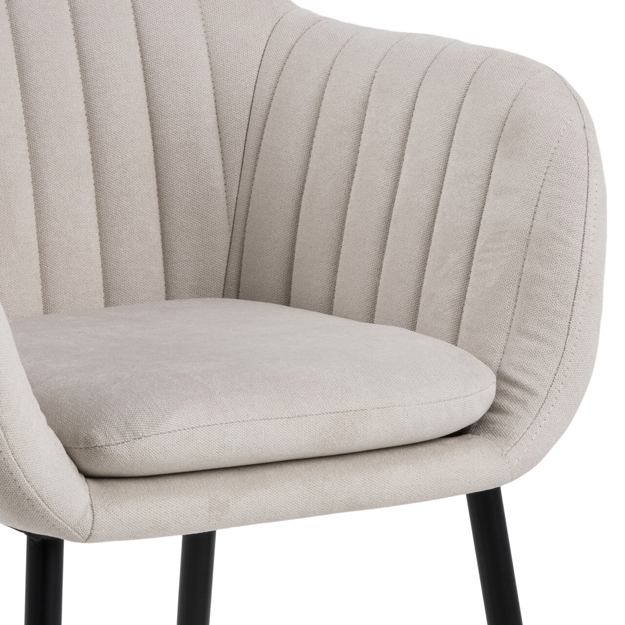 Scaun Emilia, Actona, 57x61x83 cm, poliester/otel, bej nisip - view 4