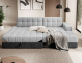 Coltar extensibil dreapta 3 locuri ELTAP, RT-84MO-97MO, Blezalt, 240x150x82 cm, lemn/poliester, gri deschis/gri inchis