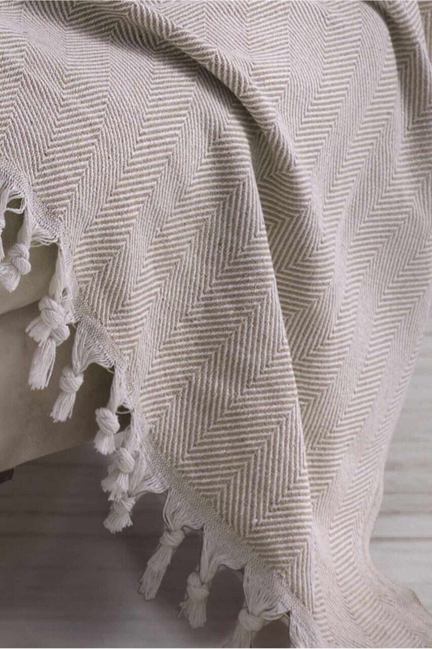 Cuvertura de pat, L'essentiel Maison, 150, Bumbac, Bej — imaginea 3