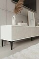 Comoda TV, Hanah Home, Didema 180, 180x40.5x30 cm, Alb / Travertin