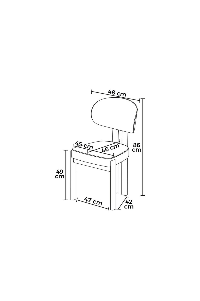 Set scaune 2 piese, Hanah Home, Dore, Antracit / Aspect de lemn — imaginea 3