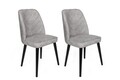 Set scaune 4 piese, Nmobb, Dallas-524 V4, Metal, Gri/Negru