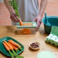 Mandolina legume si fructe 4 in 1, Brabantia, Tasty+, 22x11x10.5 cm, plastic, verde jad