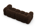 Canapea 4 locuri, Loretto, Cosmopolitan Design, 250x100x68 cm, catifea, ciocolata