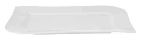 Platou servire Fala, Ambition, portelan, 36 x 23.5 cm, alb