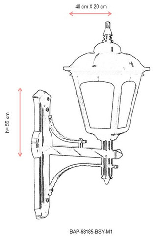 Lampa de exterior, Avonni, 685AVN1227, Plastic ABS, Negru