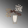 Decoratiune de perete, Flowers in Pots, Metal, Dimensiune: 47 x 55 cm, Multicolor