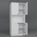 Dulap multifunctional, Miwood, Lucas 1600-102, Alb