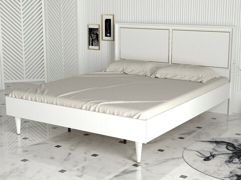 Pat Double Ravenna White, Talon, 160 X 200 Cm, Alb/auriu