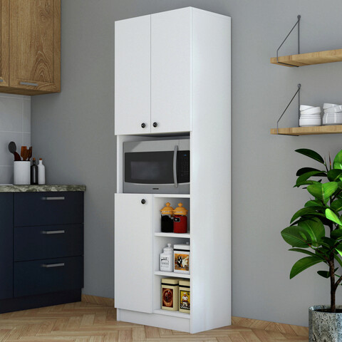 Dulap multifunctional, mezza, order 3002 , 59.6x180x35 cm, alb