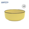 Set 5 boluri Medeea, Art of Dining by Heinner, 16 cm, ceramica, galben/negru