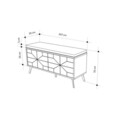 Pantofar, Decortie, Dune Bench, 107x55x35 cm, PAL, Alb
