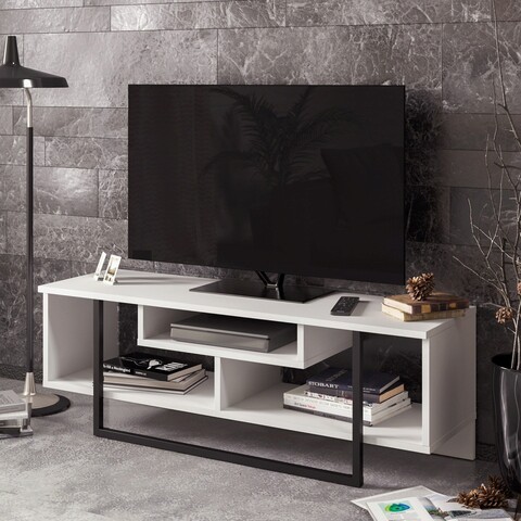 Comoda tv, zena home, asal (120), pal, alb negru