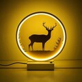 Lampa de masa, Shadow, 526SHD1145, Metal, Alb/Auriu