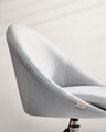 Scaun de birou, Homeoffice, Songmics, 60x60x90 cm, max 110 kg, otel/bumbac/in, gri