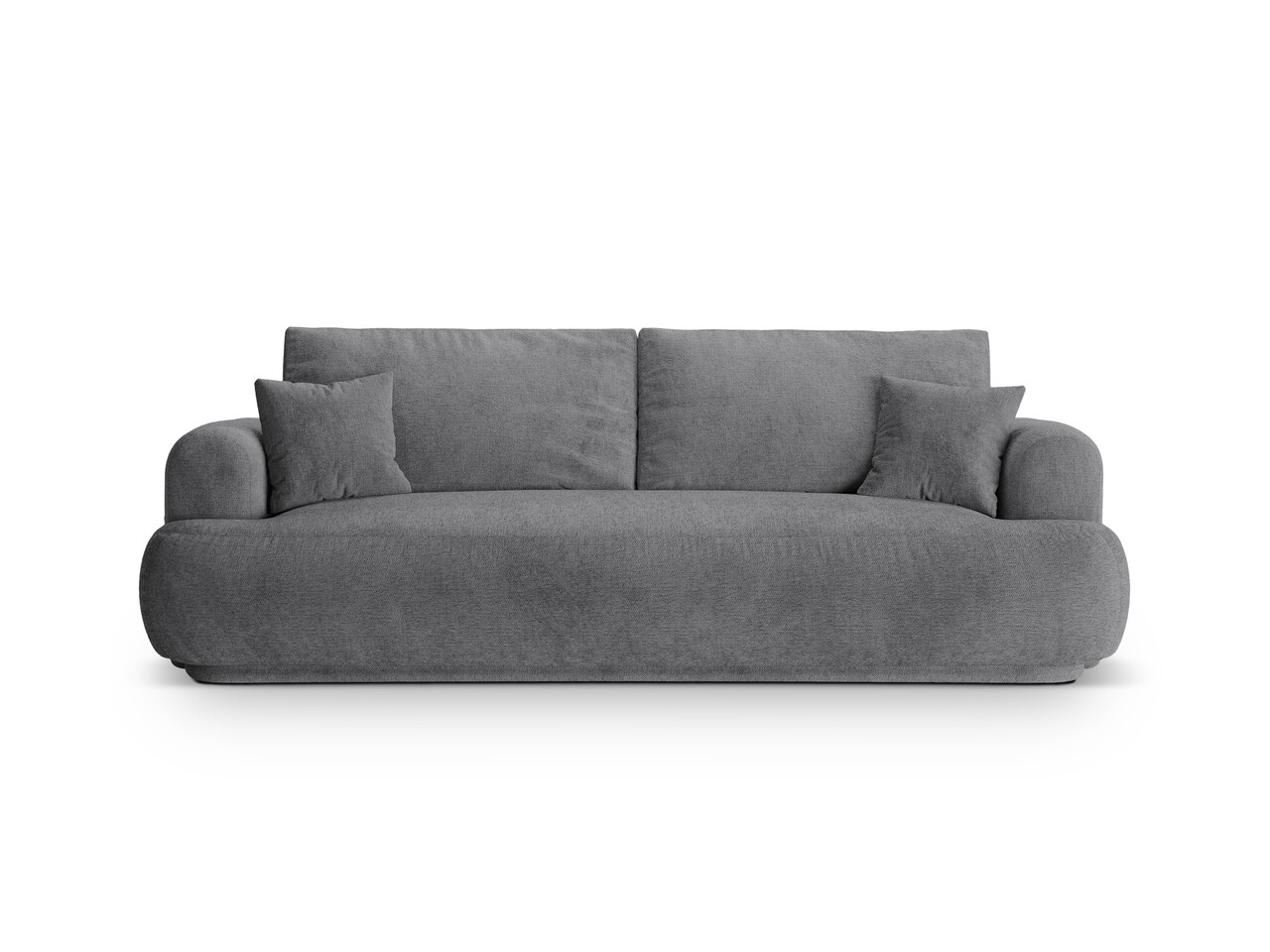 Canapea extensibila 3 locuri, Ella-193, Micadoni Home, 253x108x94 cm, tesatura structurata chenille, gri