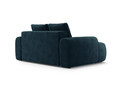 Canapea 2 locuri, Linz, Cosmopolitan Design, 175x100x84 cm, catifea, albastru petrol inchis