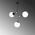 Lustra, Opviq, 892OPV1636, Metal, Alb/Negru
