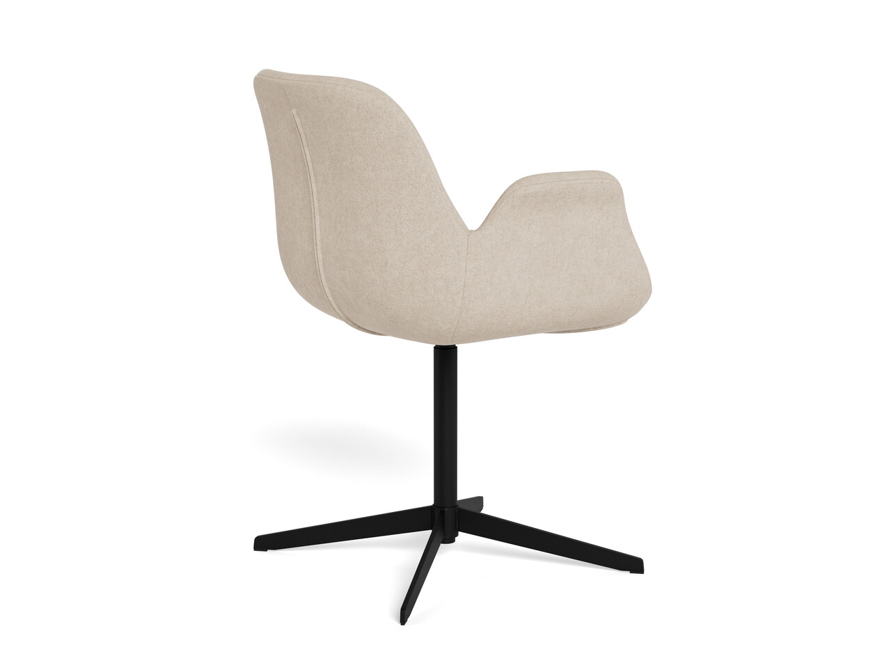 Scaun Beth, Actona, 57.5x55x81 cm, rotativ, poliester/otel, bej nisip - view 5